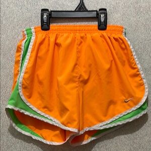 ⭐️ Nike Orange and Green Athletic Shorts